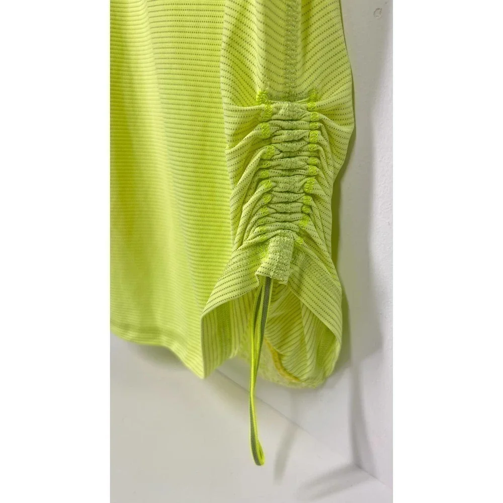 Lululemon Mesh Open Back Tank Neon Size 4 NWOT